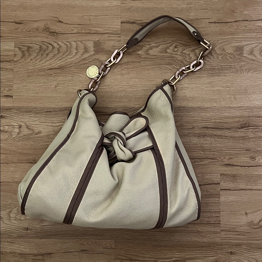 Stella McCartney Cream and Brown Hobo Bag